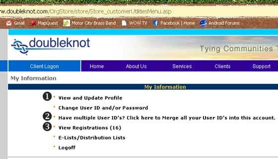 Doubleknot My Information screenshot